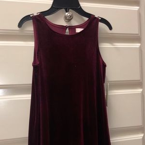 red velvet dress